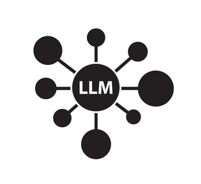 Large language model icon on white background
