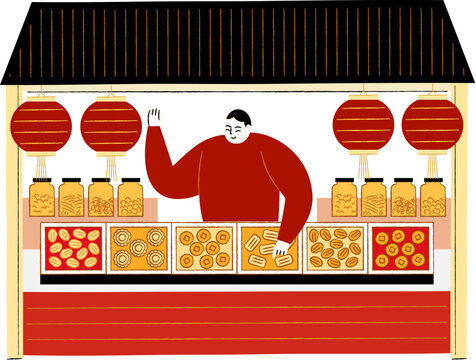 Traditional Chinese New Year Vendor