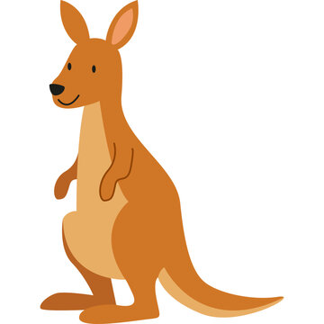 Friendly Australian Kangaroo Vector Illustration