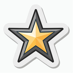 Obraz premium Golden Star Sticker Icon