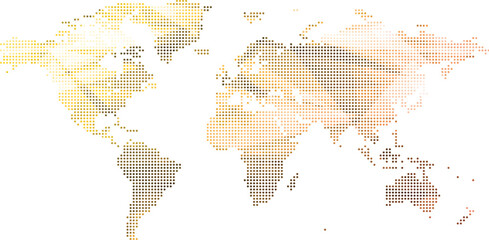 Fototapeta premium premium Abstract Geometric World Map, Global Network, Digital Connection, Business Travel vector illustration