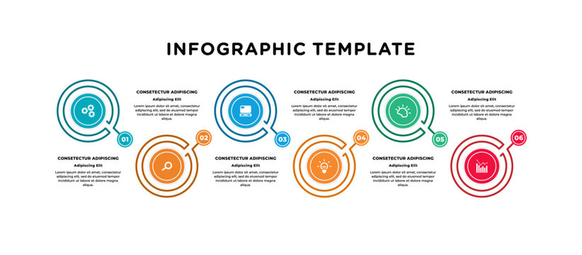 step timeline Infographic business template design
