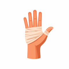 Obraz premium Hand Wrapped in Bandage