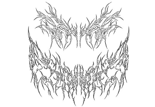 cybersigilism tribal tattoo design