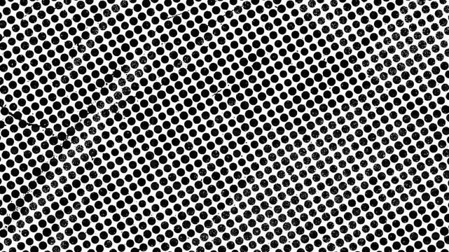 Retro Halftone Paper Transition.Dynamic black and white dot pattern background with moving comic book paper texture.Video effect