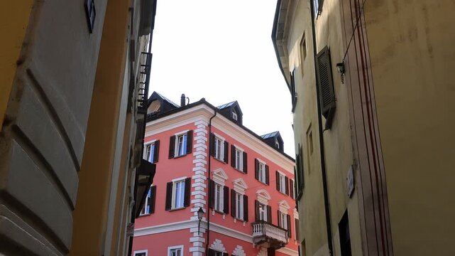 the historic center of locarno switzerland 4k video