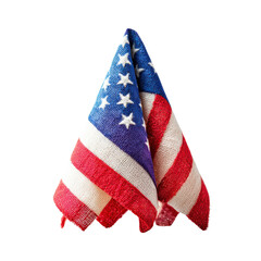 Fototapeta premium Folded American flag with stars and stripes symbolizing memorial day honor and respect for nation and its heroes