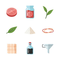 Various household chemical bottles and objects. © Image
