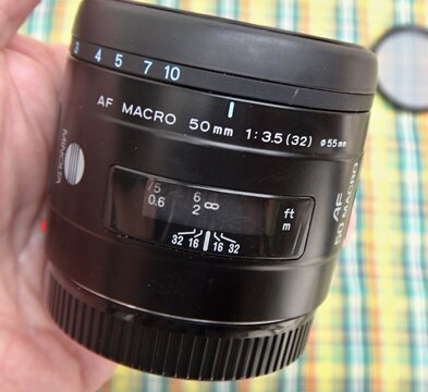 Minolta AF Macro 50mm lens for professional photography