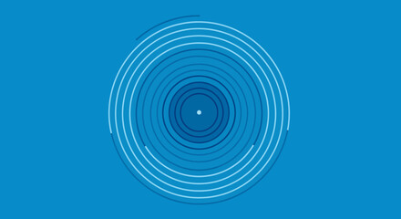 Fototapeta premium Abstract Concentric Circles Graphic Design on Blue Background