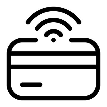 Contactless Pay Outline Icon, Payment Digital, Wireless Tap