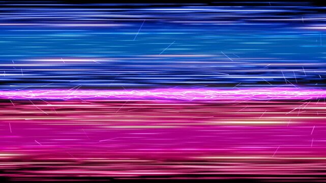 Abstract speed lines moving in opposite directions, blue and pink neon background_VSBG_HH2604