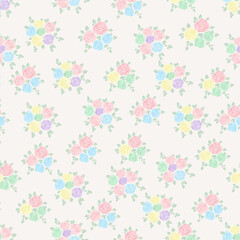 Fototapeta premium Vintage Style Rose Pattern for Textile and Wallpaper