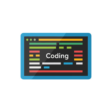 Coding on a computer screen.