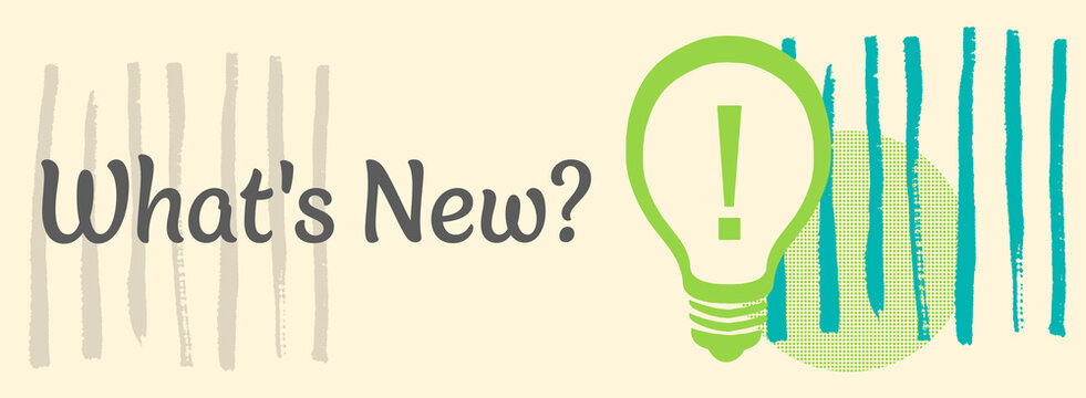 Whats New Bulb Green Turquoise Lines Circle Horizontal 