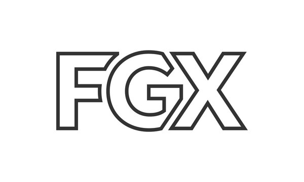 FGX logo design template with strong and modern bold text. Initial based vector logotype featuring simple and minimal typography. Trendy company identity.