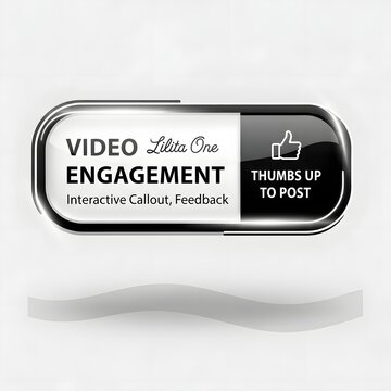 Video Engagement and Interactive Callout Feedback Thumbs Up to Post Button