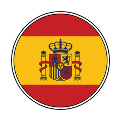 Obraz premium Spanish flag symbol icon logo.