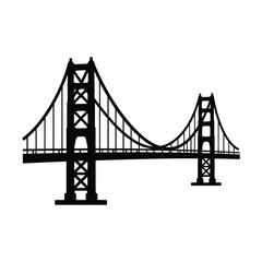 Fototapeta premium Golden Gate Bridge Iconic Landmark Structure.