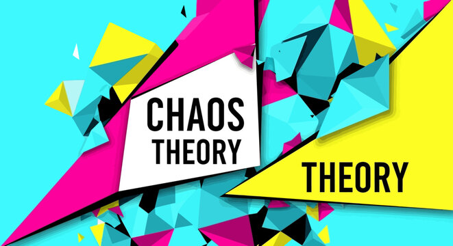 Chaos Theory Text on Abstract Shapes.