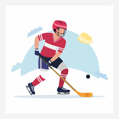 Fototapeta premium Ice Hockey Player in Action