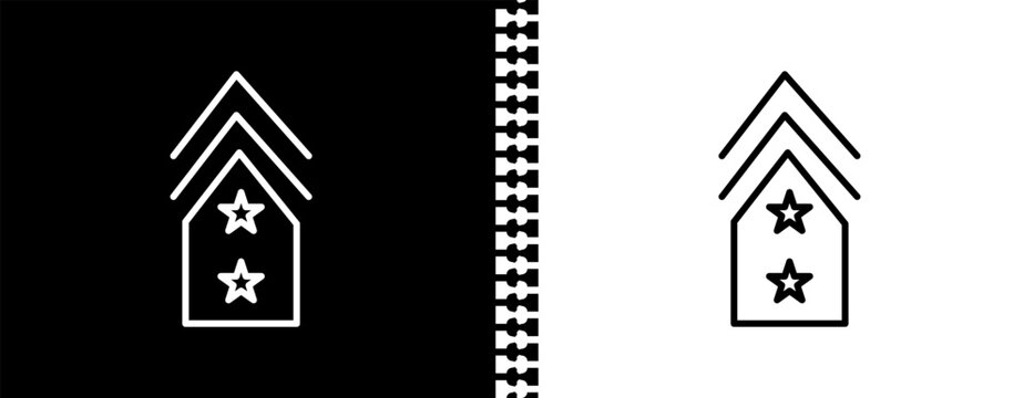 lieutenant UI outline icon in black and white mode - army and war collection.