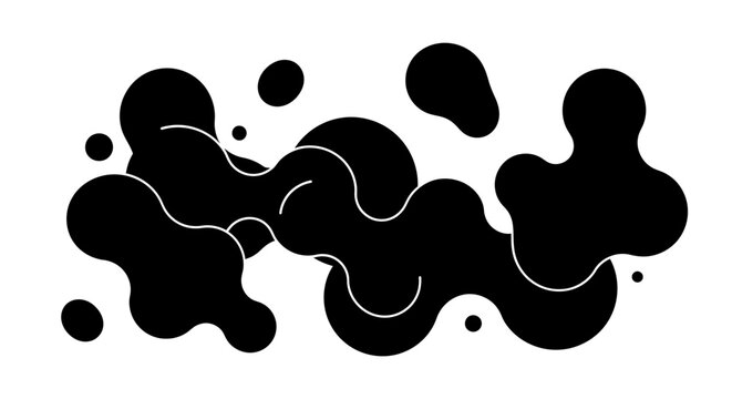 Abstract Liquid Blob Shape Design Element