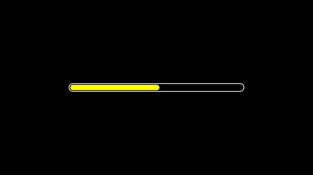 Loading Progress Bar Animated Icons Set on Black Background &ndash; UI Preloader and Buffering Animation