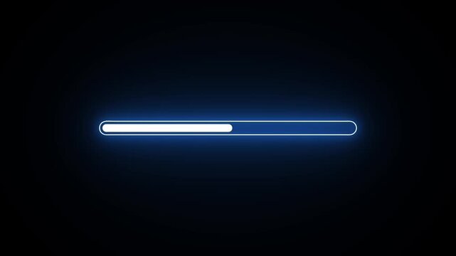 Loading Progress Bar Animated Icons Set on Black Background &ndash; UI Preloader and Buffering Animation
