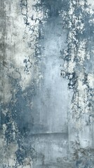 Fototapeta premium Calm textured wall with blurred organic patterns, soft haze edges, muted foggy blue and pale smoke tones, minimalist contemplative background
