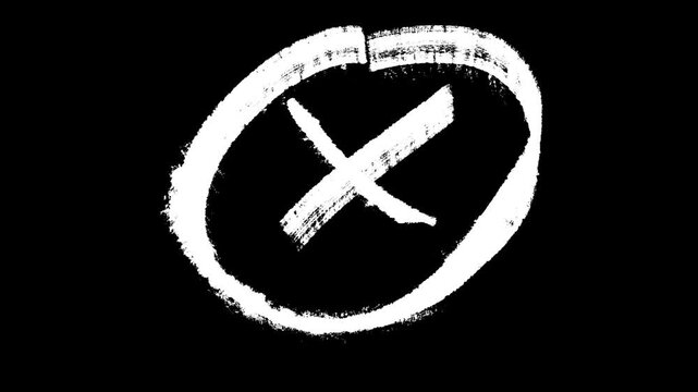 Bold brush painted circle cross creates striking contrast, hand-drawn dynamic energy, modern design, expressive mark, creative statement, black background, graphic element.