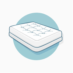 Fototapeta premium Illustration of a Tufted Mattress