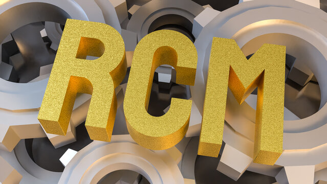 Revenue Cycle Management Gears Concept 3d render.