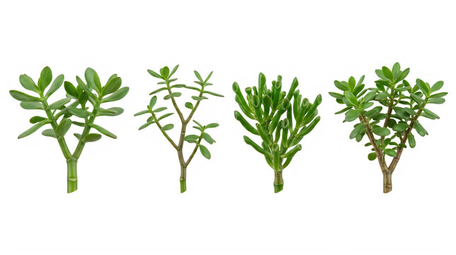 Set of fresh parsley herb plants for organic kitchen gardening frontal isolated png on a transparent background perfectly cutout high resolution