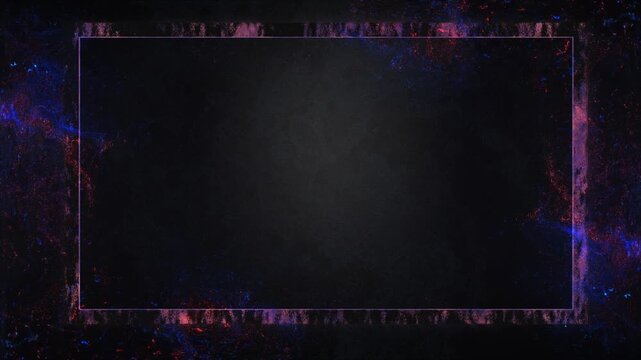 Grunge Fire Blue and Pink Frame Loop Background