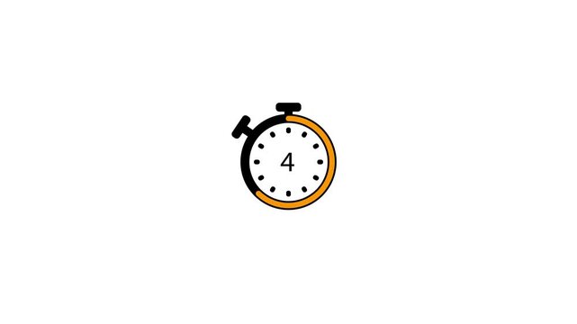 7 days to go animation. Counting number animation 7 days to go on a white background.