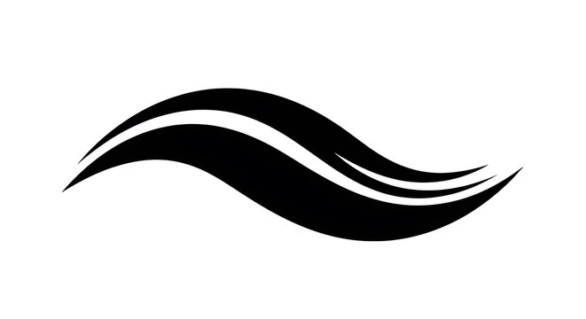 elegant minimalist black wave logo design vector illustration for branding and marketing