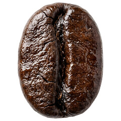 Naklejka premium Ripe Roasted Coffee Bean Close Up Isolated on Transparent Background