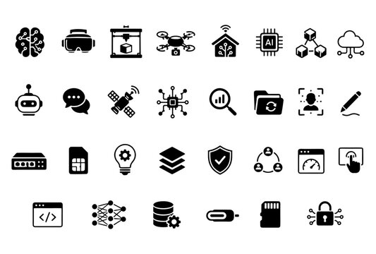 Internet computer web icons in line style. Cloud technology, data center, connection network, digital service, database platform, collection. Editable stroke. Vector illustration.