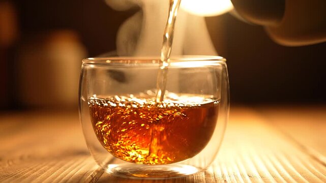 A glass of cognac, brandy, or wine sits as a brown liquid beverage in a snifter on a white background, representing a classic liquor object for a bar or party