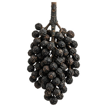 Dried Black Peppercorns Cluster Isolated on Transparent Background