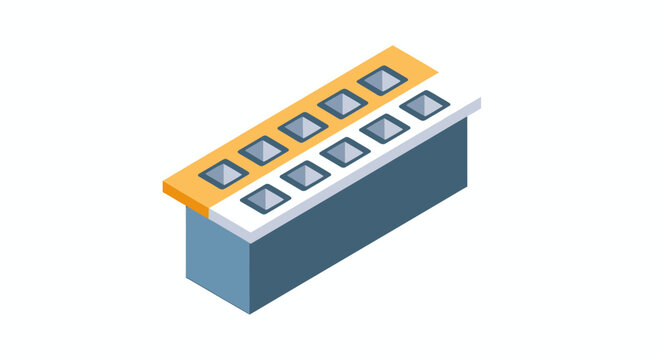 Isometric View of an Integrated Circuit Chip Socket or Electronic Header Connector for PCB Assembly