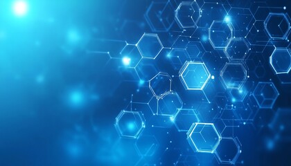 Fototapeta premium Futuristic Technological Innovation Background with Geometric Patterns and Dynamic Light Effects