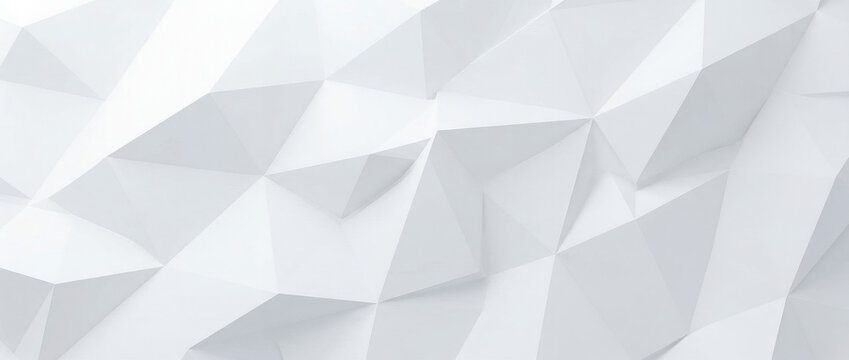Abstract Geometric White and Gray Polygonal Background Texture.
