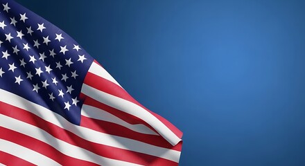 Obraz premium Celebrating flag day a vibrant american flag waving with patriotic pride