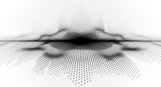 Abstract Digital Wave Particle Landscape Background