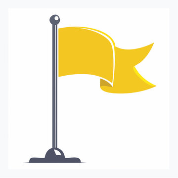 Yellow Flag on Pole