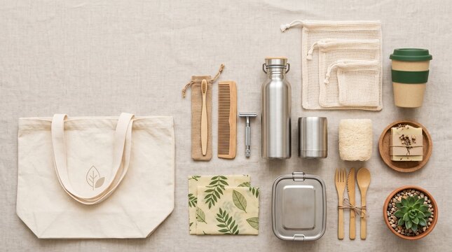 Eco friendly reusable daily use items.