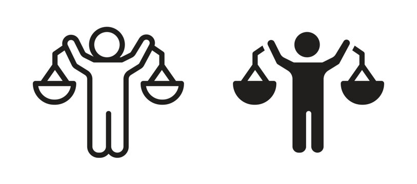 Ethics icon symbol, black style vector icons pack