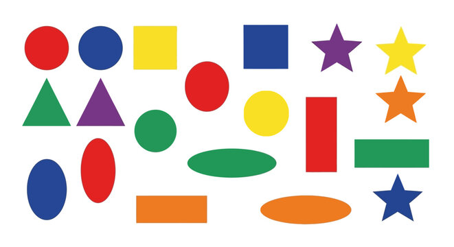 Colorful Geometric Shapes Collection Set